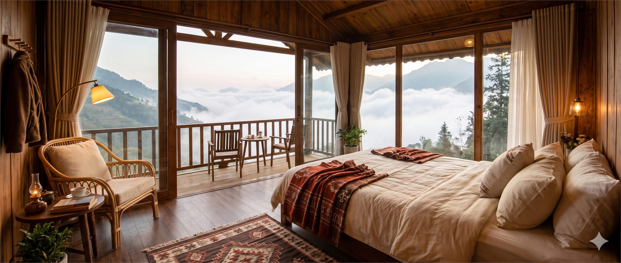 Cabin Ban Công Săn Mây